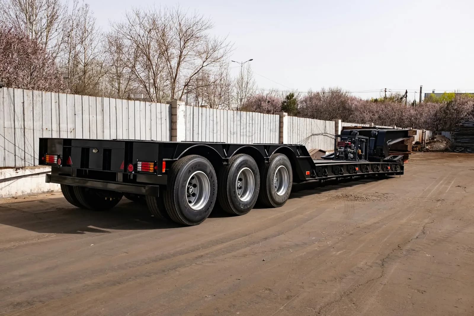 Tri-axle trailer chassis repair